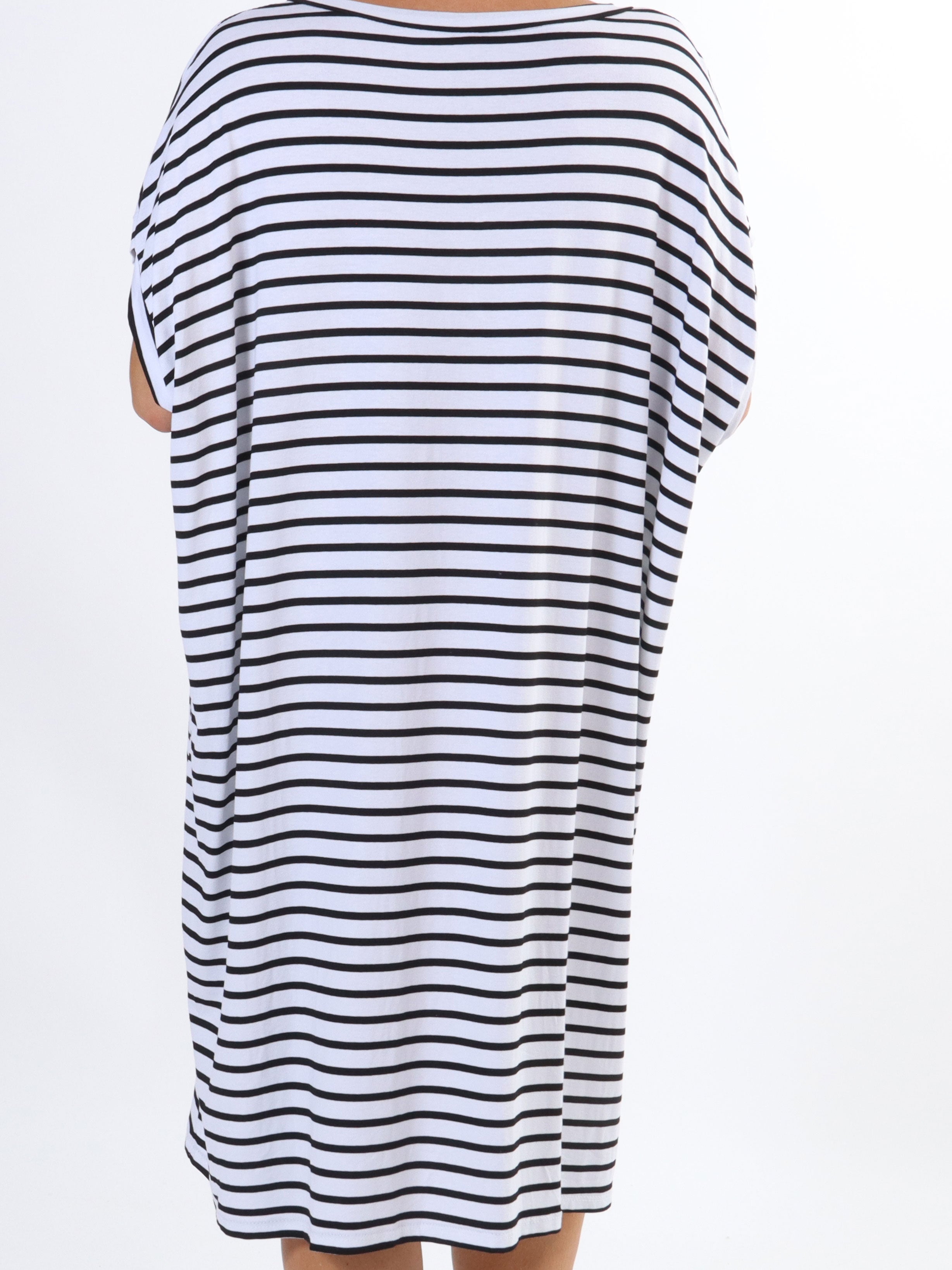 Cath - Plus size t-shirt kjole i viskose med sølv stjerne